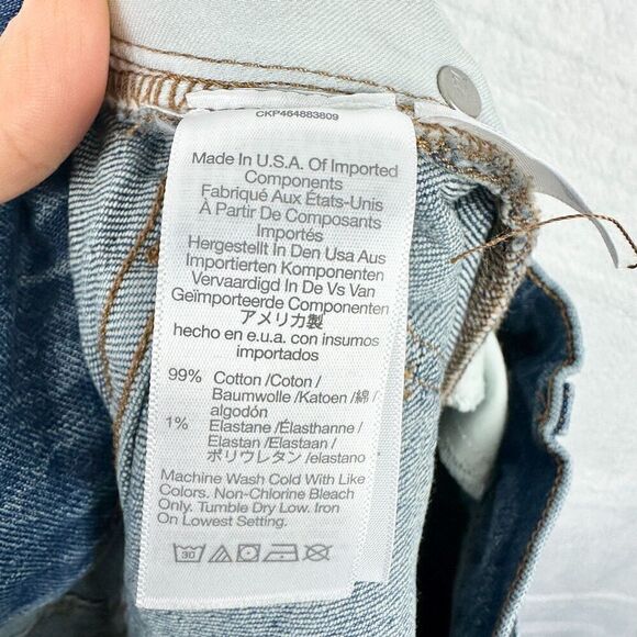 Madewell The Mid Rise Perfect Vintage Straight Jean Criss Cross Edition Size 26 - Picture 13 of 13